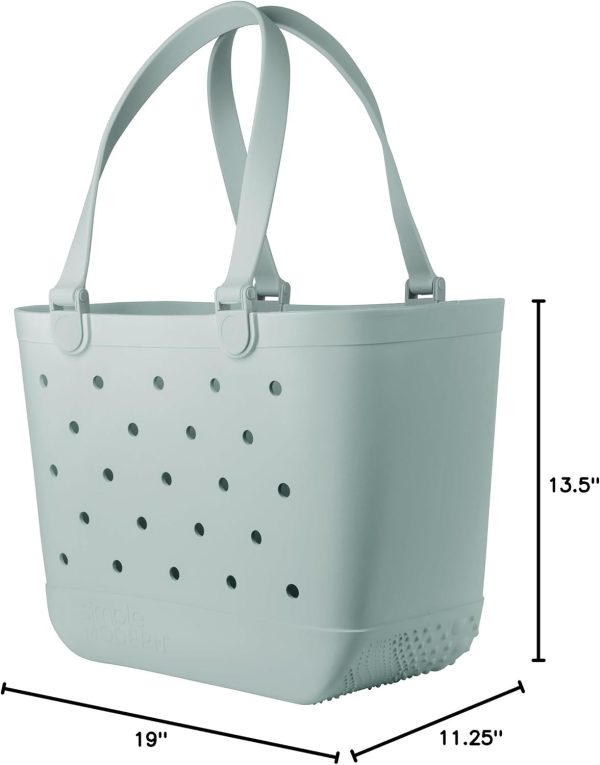 Simple Modern Extra-Large Beach Bag | Waterproof Getaway Rubber Tote with Zipper Pocket for Travel, Pool, Boat, Groceries, Sports | Sea Glass Sage - Image 9
