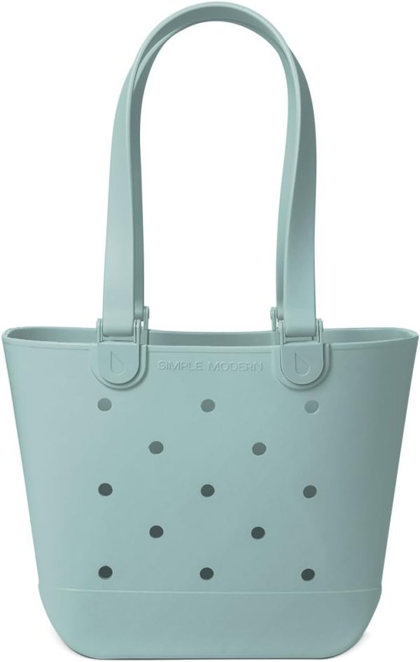 Simple Modern Extra-Large Beach Bag | Waterproof Getaway Rubber Tote with Zipper Pocket for Travel, Pool, Boat, Groceries, Sports | Sea Glass Sage - Image 15