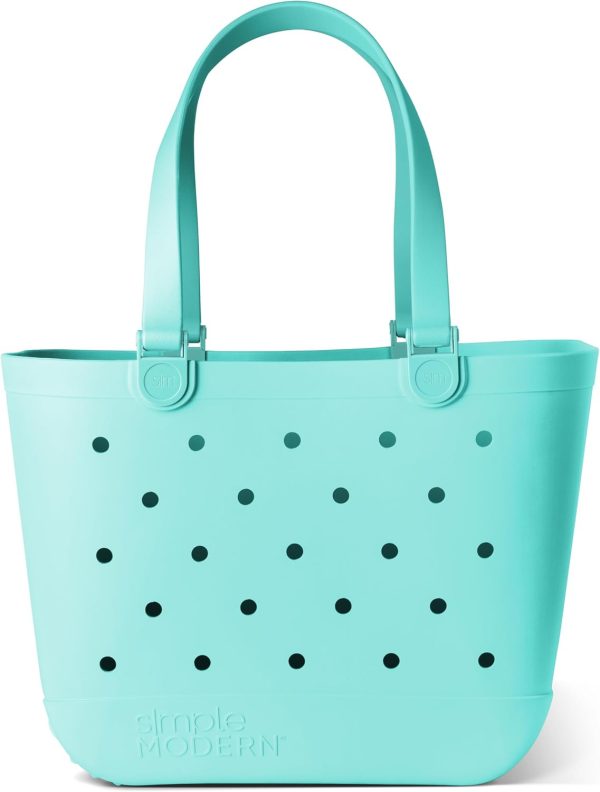 Simple Modern Extra-Large Beach Bag | Waterproof Getaway Rubber Tote with Zipper Pocket for Travel, Pool, Boat, Groceries, Sports | Sea Glass Sage - Image 41