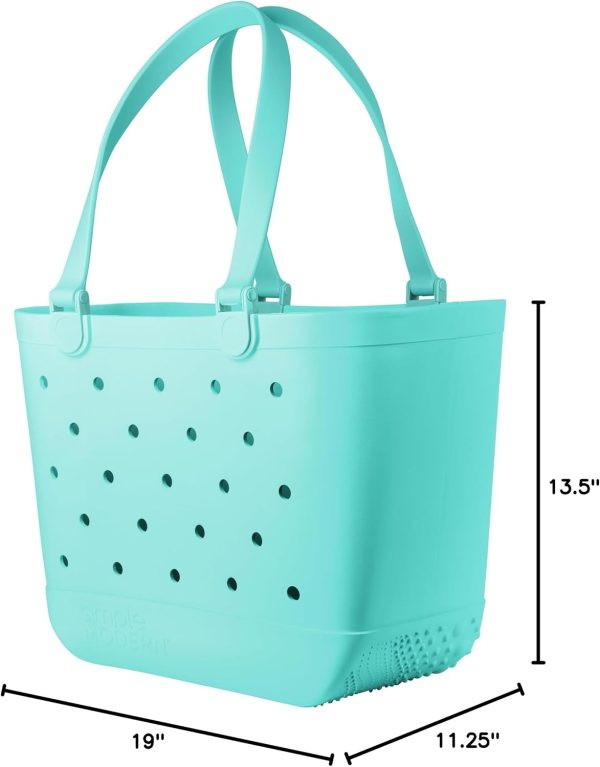 Simple Modern Extra-Large Beach Bag | Waterproof Getaway Rubber Tote with Zipper Pocket for Travel, Pool, Boat, Groceries, Sports | Sea Glass Sage - Image 43