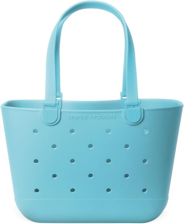 Simple Modern Extra-Large Beach Bag | Waterproof Getaway Rubber Tote with Zipper Pocket for Travel, Pool, Boat, Groceries, Sports | Sea Glass Sage - Image 51