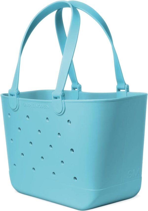 Simple Modern Extra-Large Beach Bag | Waterproof Getaway Rubber Tote with Zipper Pocket for Travel, Pool, Boat, Groceries, Sports | Sea Glass Sage - Image 52
