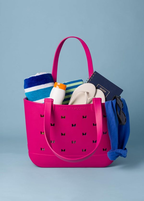 Simple Modern Extra-Large Beach Bag | Waterproof Getaway Rubber Tote with Zipper Pocket for Travel, Pool, Boat, Groceries, Sports | Sea Glass Sage - Image 74