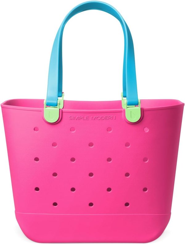 Simple Modern Extra-Large Beach Bag | Waterproof Getaway Rubber Tote with Zipper Pocket for Travel, Pool, Boat, Groceries, Sports | Sea Glass Sage - Image 78