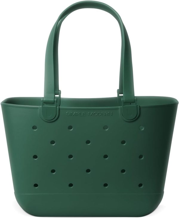 Simple Modern Extra-Large Beach Bag | Waterproof Getaway Rubber Tote with Zipper Pocket for Travel, Pool, Boat, Groceries, Sports | Sea Glass Sage - Image 81
