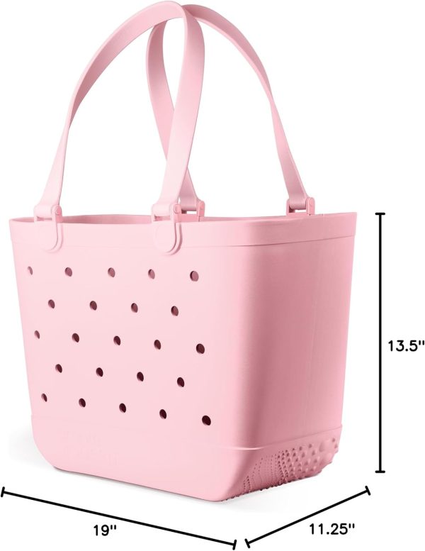Simple Modern Extra-Large Beach Bag | Waterproof Getaway Rubber Tote with Zipper Pocket for Travel, Pool, Boat, Groceries, Sports | Sea Glass Sage - Image 90