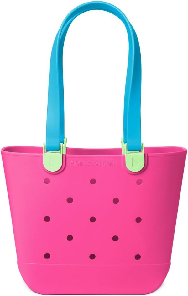 Simple Modern Extra-Large Beach Bag | Waterproof Getaway Rubber Tote with Zipper Pocket for Travel, Pool, Boat, Groceries, Sports | Sea Glass Sage - Image 91