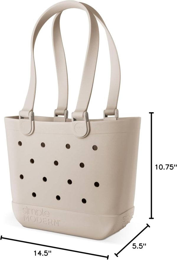Simple Modern Extra-Large Beach Bag | Waterproof Getaway Rubber Tote with Zipper Pocket for Travel, Pool, Boat, Groceries, Sports | Sea Glass Sage - Image 111