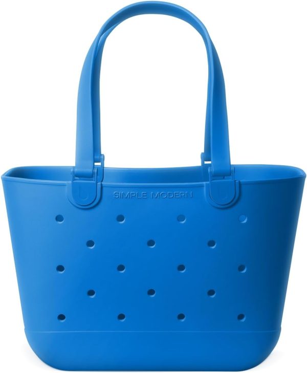 Simple Modern Extra-Large Beach Bag | Waterproof Getaway Rubber Tote with Zipper Pocket for Travel, Pool, Boat, Groceries, Sports | Sea Glass Sage - Image 120