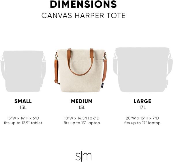 Simple Modern Canvas Tote Bag for Women - Image 3