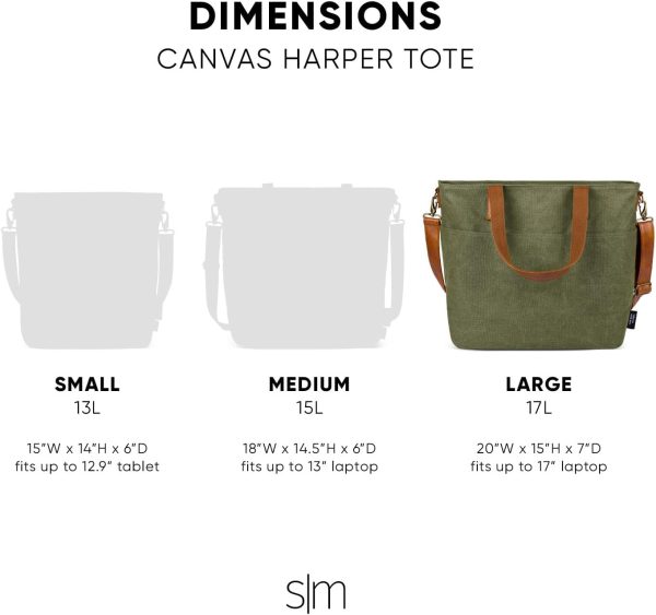 Simple Modern Canvas Tote Bag for Women - Image 12