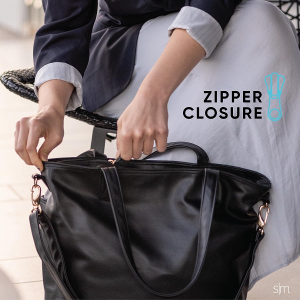 Simple Modern Vegan Leather Tote Bag for Women - Image 7
