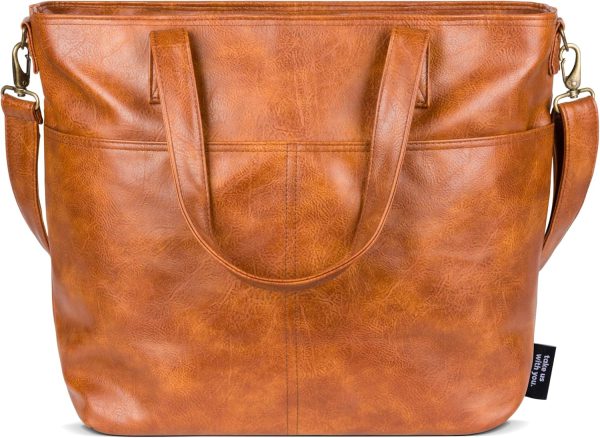 Simple Modern Vegan Leather Tote Bag for Women - Image 10