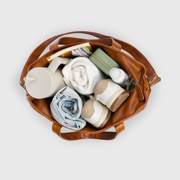 Simple Modern Vegan Leather Tote Bag for Women - Image 12