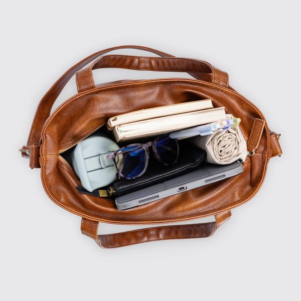 Simple Modern Vegan Leather Tote Bag for Women - Image 21