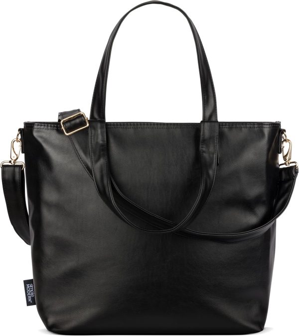 Simple Modern Vegan Leather Tote Bag for Women - Image 25