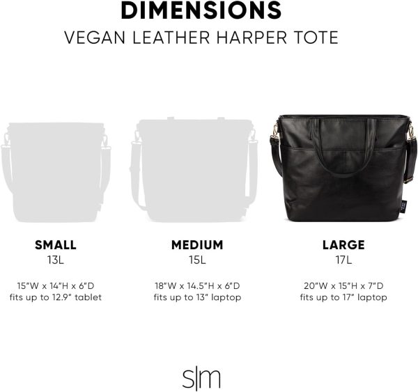 Simple Modern Vegan Leather Tote Bag for Women - Image 27