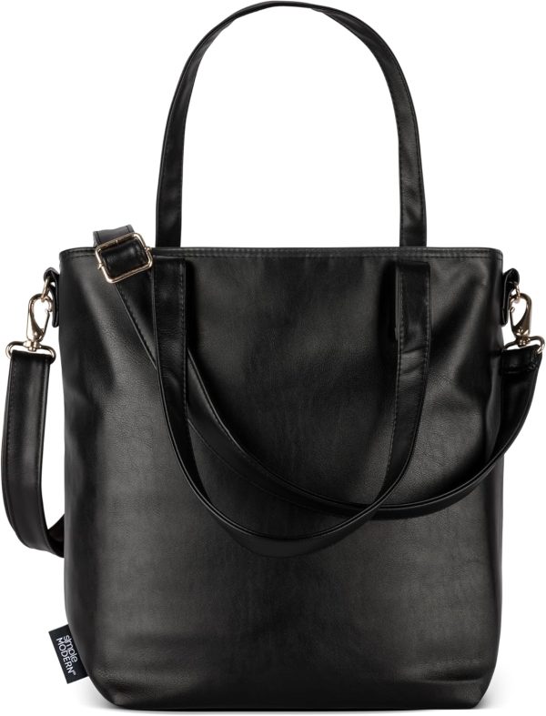 Simple Modern Vegan Leather Tote Bag for Women - Image 30