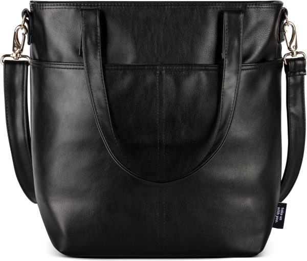 Simple Modern Vegan Leather Tote Bag for Women - Image 31
