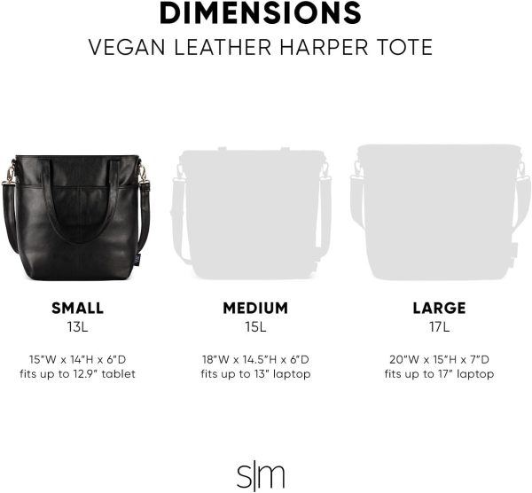 Simple Modern Vegan Leather Tote Bag for Women - Image 32