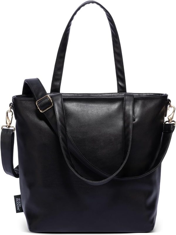 Simple Modern Vegan Leather Tote Bag for Women - Image 33
