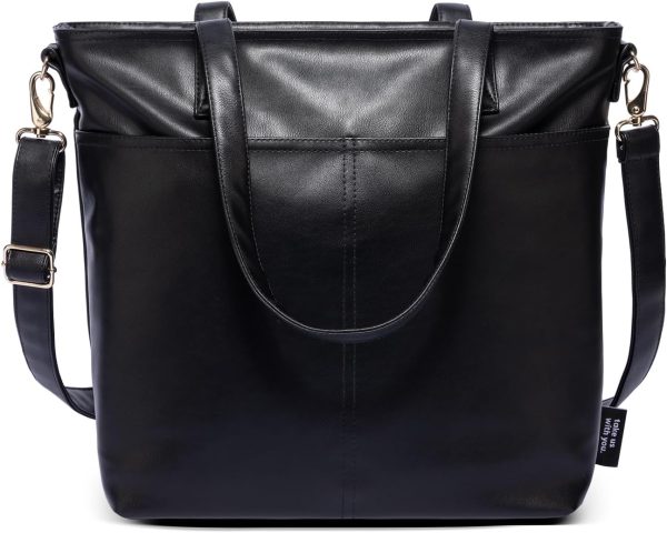 Simple Modern Vegan Leather Tote Bag for Women - Image 34