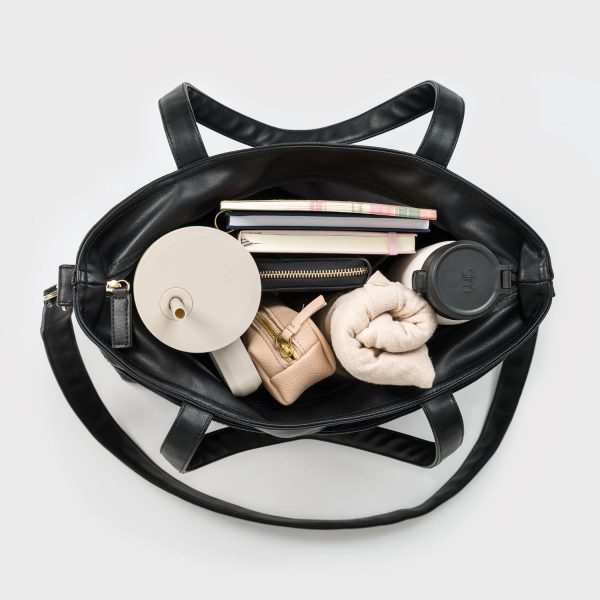 Simple Modern Vegan Leather Tote Bag for Women - Image 36