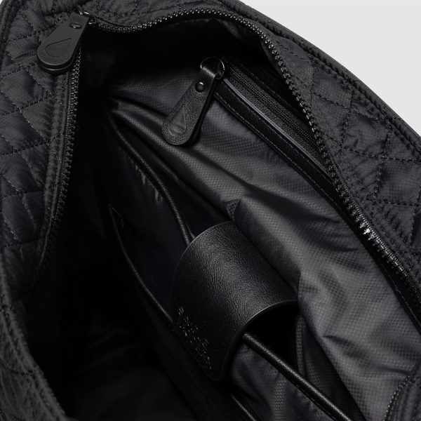 Simple Modern Quilted Tote Bag for Women | Medium Size w/Compartments & Laptop Sleeve | Adjustable Strap | Zipper Top - Image 5
