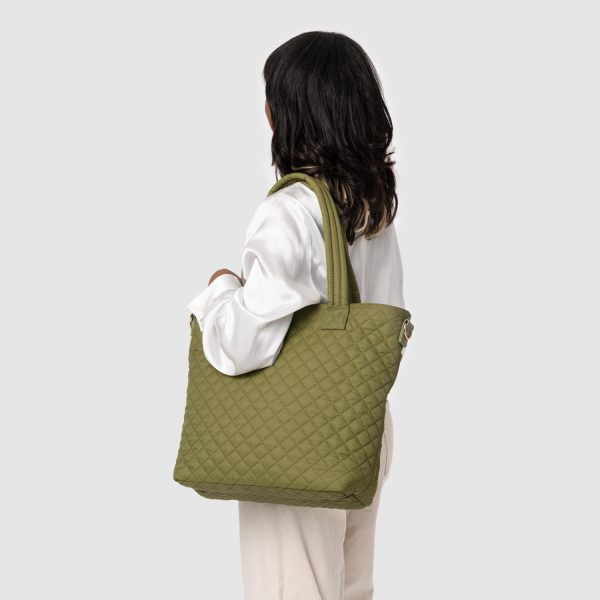 Simple Modern Quilted Tote Bag for Women | Medium Size w/Compartments & Laptop Sleeve | Adjustable Strap | Zipper Top - Image 14