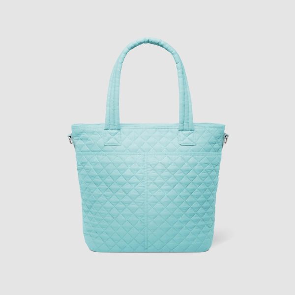 Simple Modern Quilted Tote Bag for Women | Medium Size w/Compartments & Laptop Sleeve | Adjustable Strap | Zipper Top - Image 28