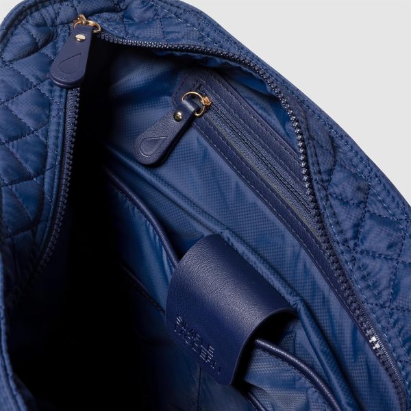Simple Modern Quilted Tote Bag for Women | Medium Size w/Compartments & Laptop Sleeve | Adjustable Strap | Zipper Top - Image 36