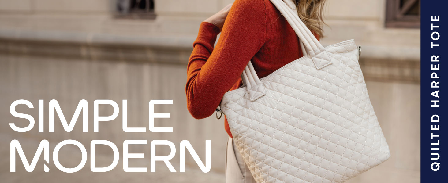 Simple Modern Quilted Tote Bag